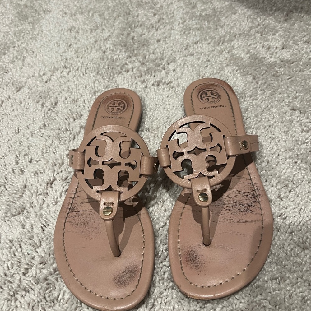 Tory Burch Miller Sandal in Light Sand Size 7